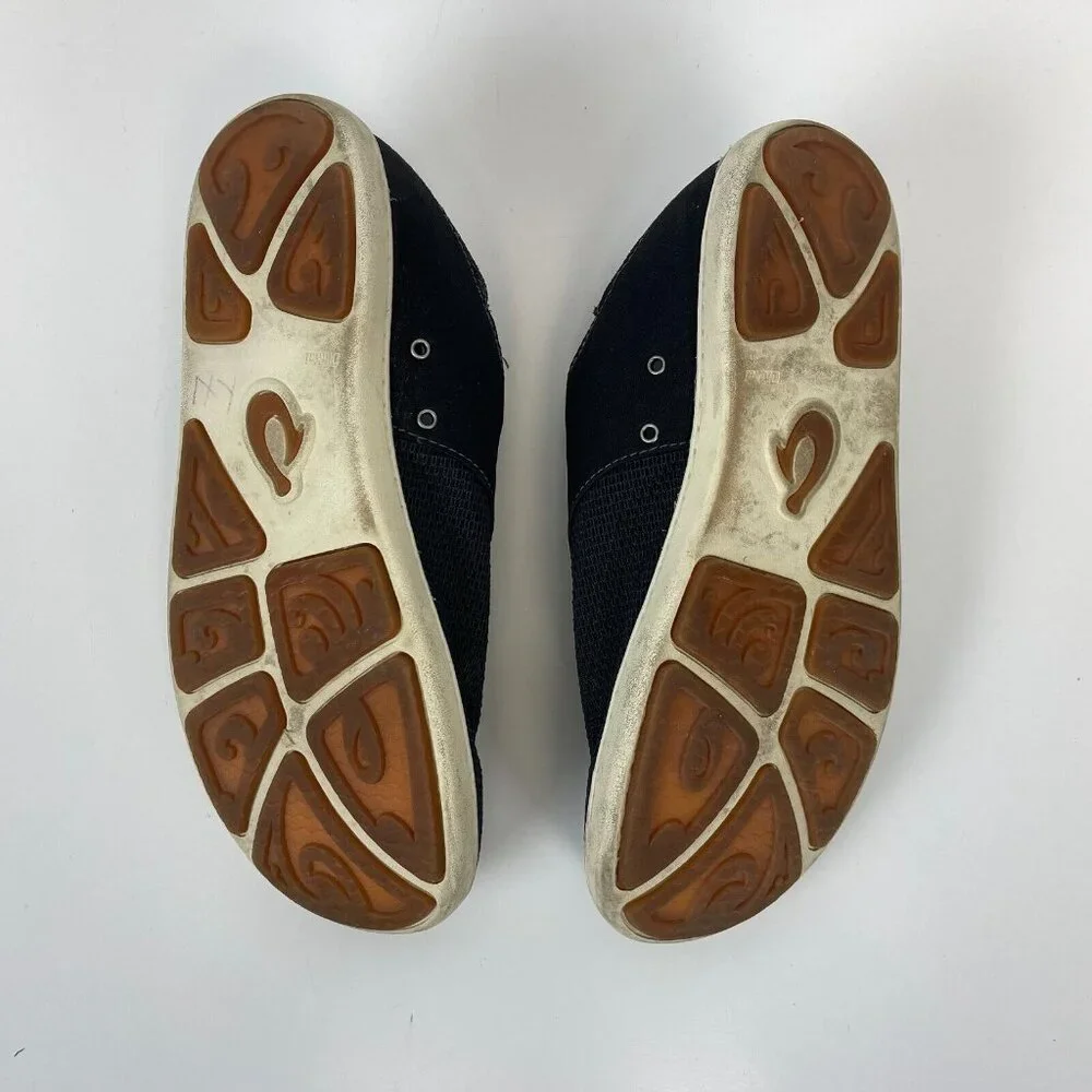 Olukai Nohea Moku Lightweight Slip On Boat Shoes Mesh Blue Mens Size 9